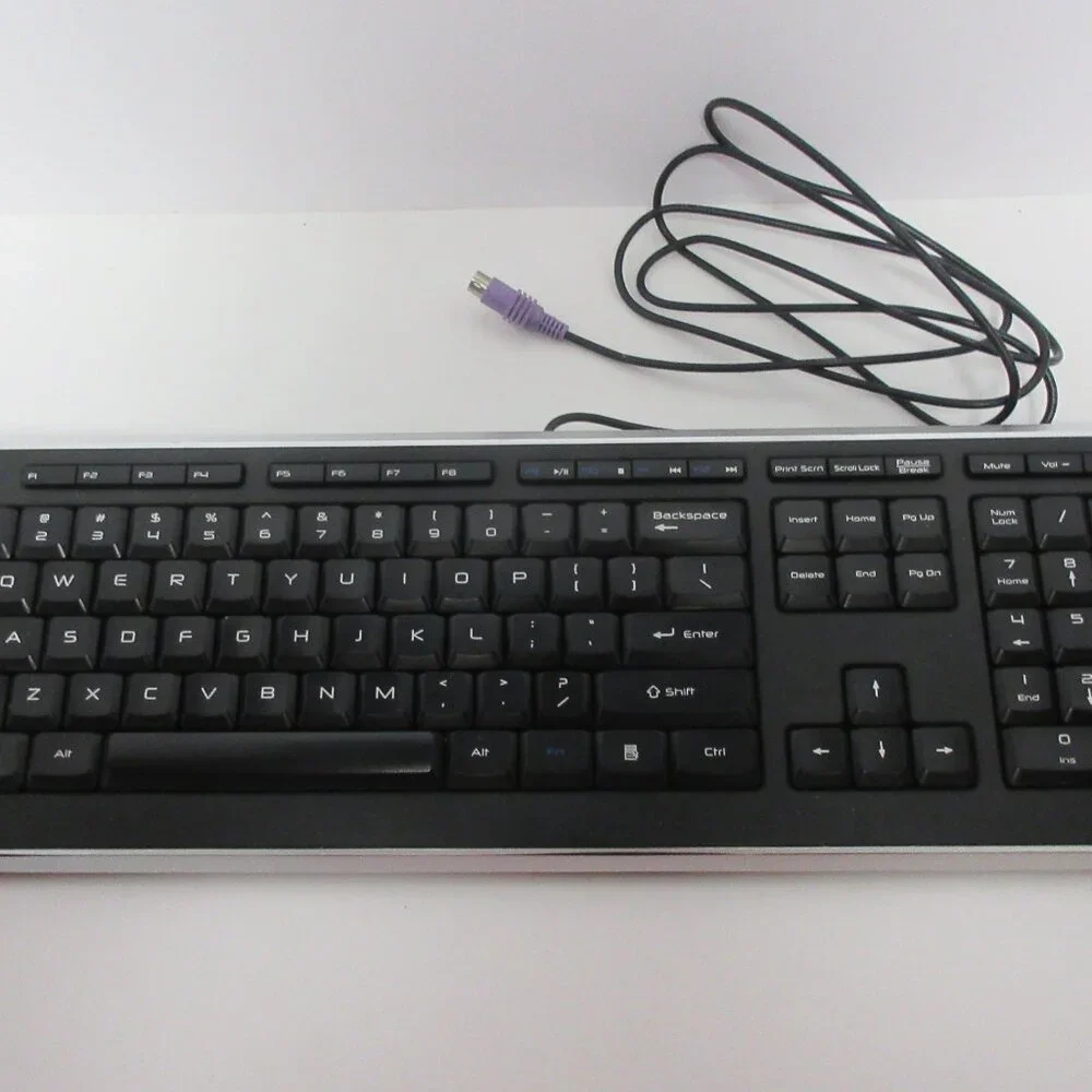 Gateway KB-0817 Wired PS/2 Keyboard Black Full Size Multimedia for Desktop PC